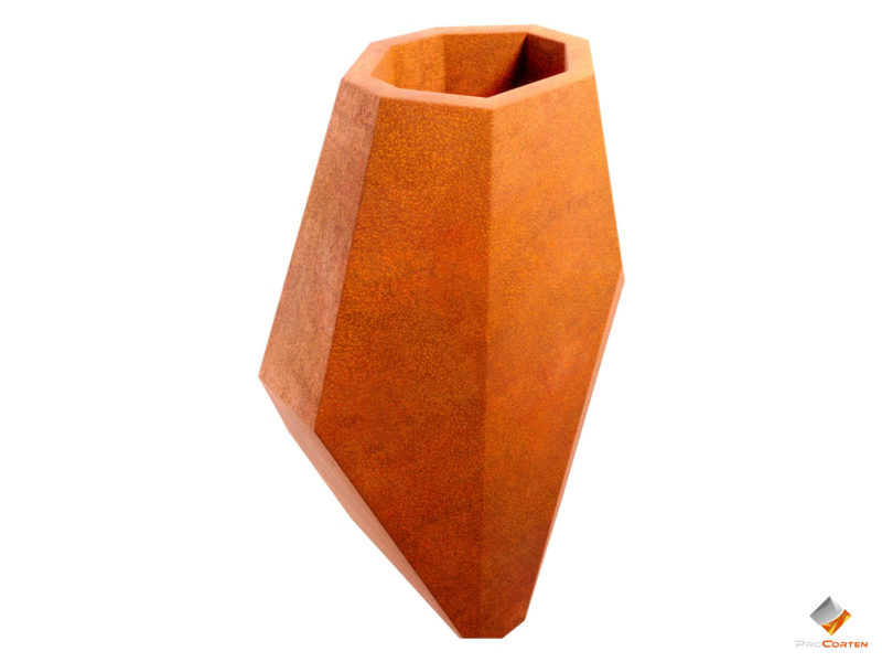 Полигональные кашпо из стали Corten TERRON S