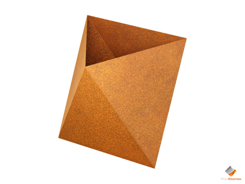 Полигональные кашпо из стали Corten TRIANGULO