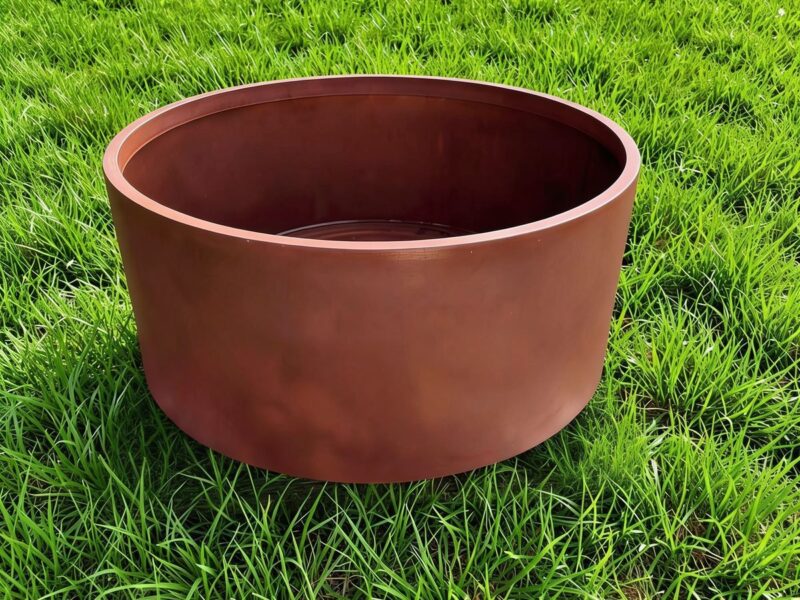 Круглая уличная клумба из стали Corten-ulich clumba 03 800x600